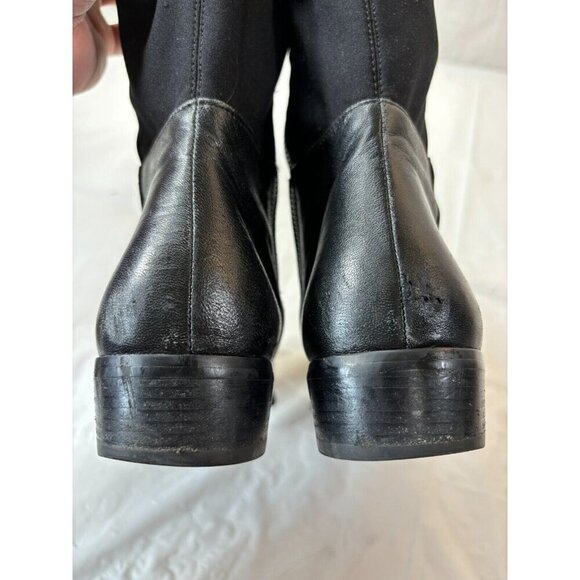 Michael Kors Bromley Side Zip Leather Boots Black Women Sz 7 M - Picture 9 of 15